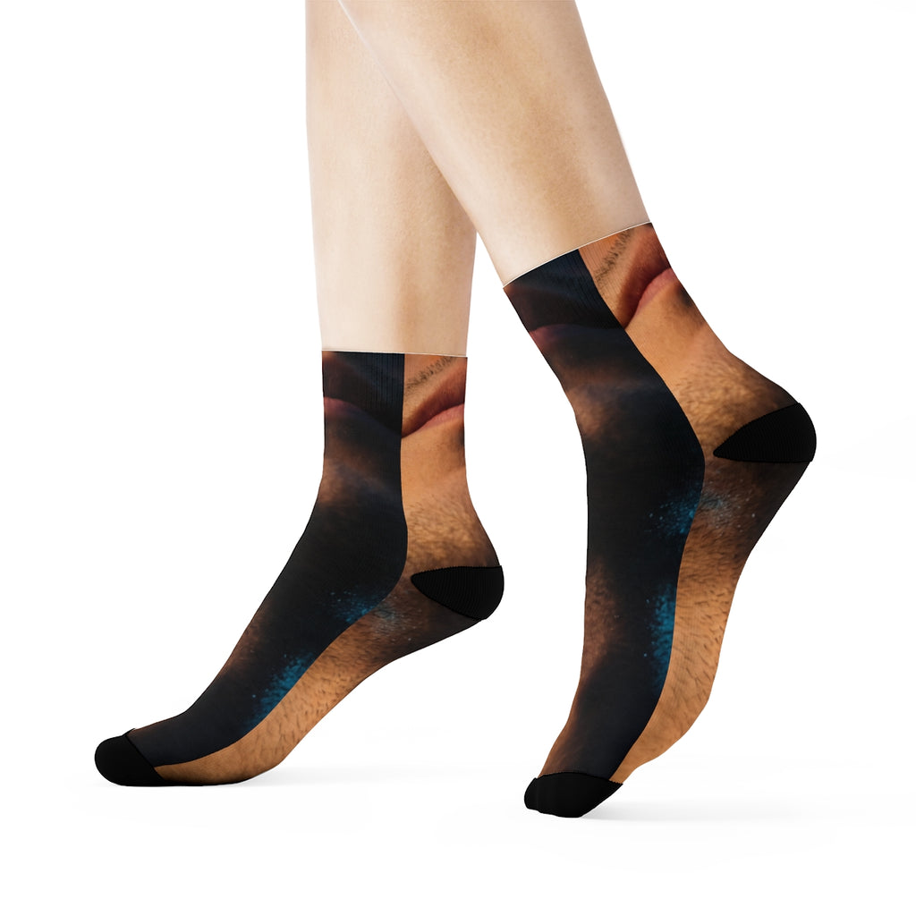 Crew Socks - Neon Noir Step