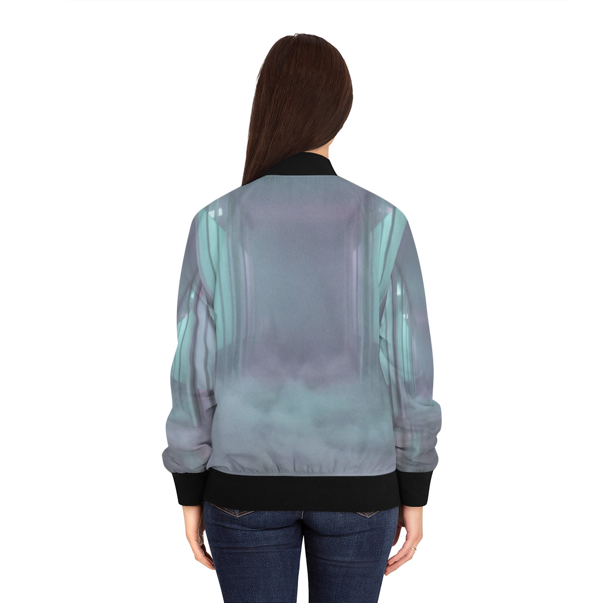 Women's Bomber Jacket - Liminal Corridor Fog Art Print |...