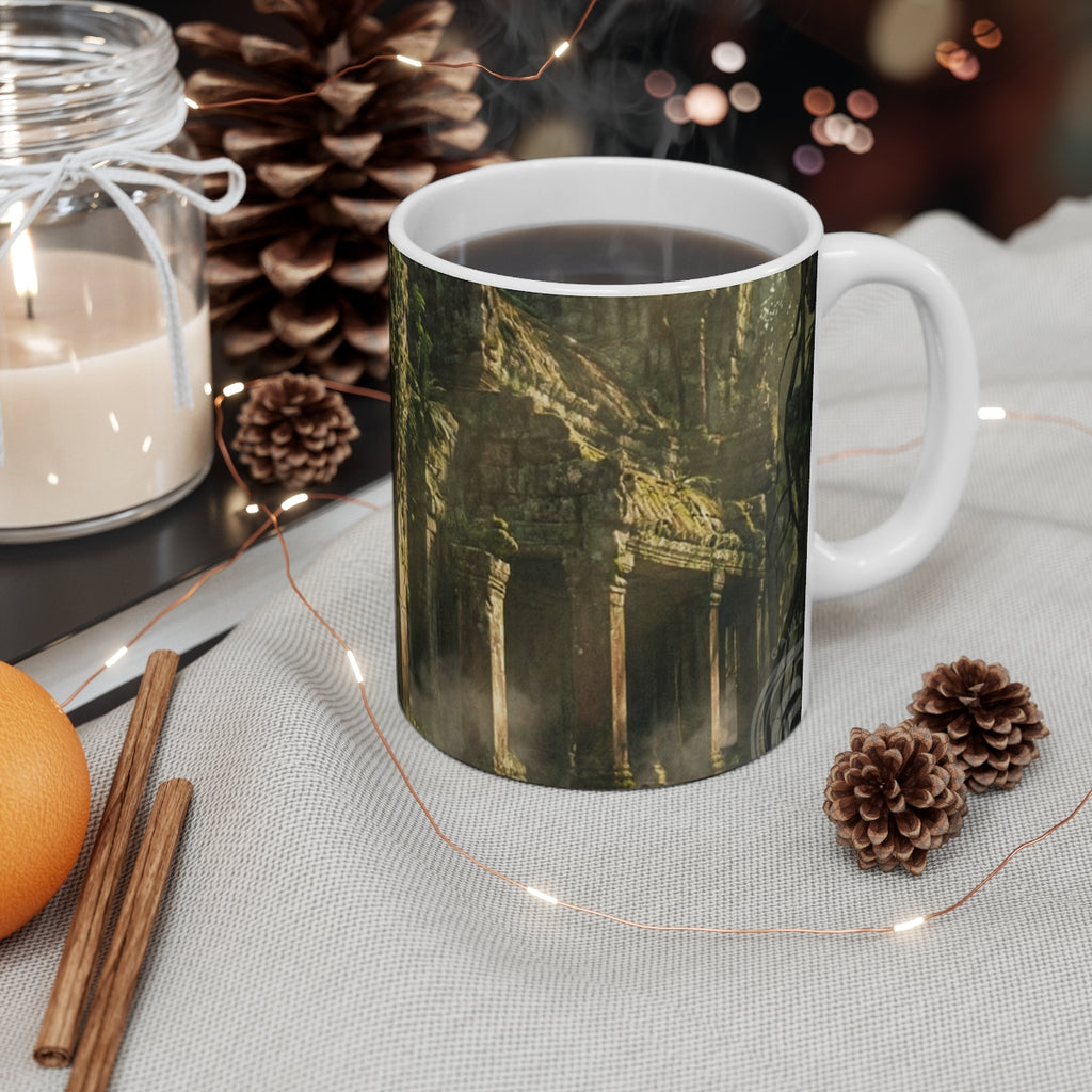 11oz White Mug - Ancient Sanctuary Morning | Echovira...