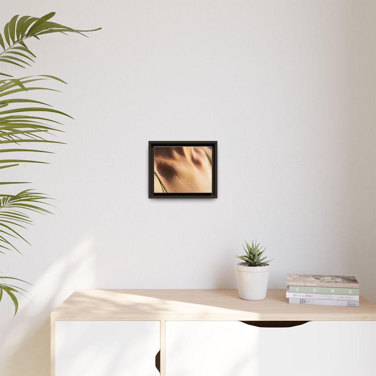 Golden Hour Matte Canvas - Framed Sunset Wall Art — Espresso...