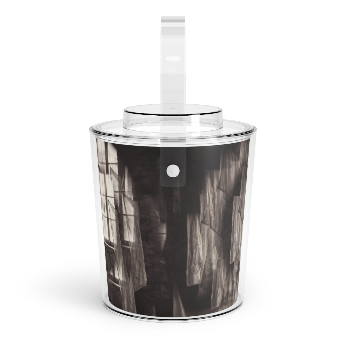 Ice Bucket with Tongs - Spectral Veils | Echovira Gallery