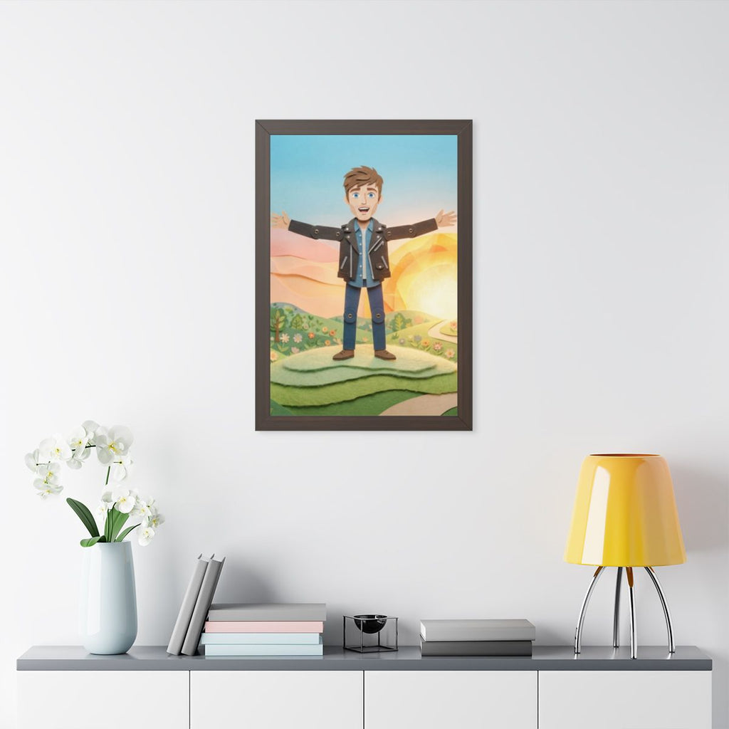 Framed Vertical Poster - Sunny Meadow — Walnut (11×14... |...