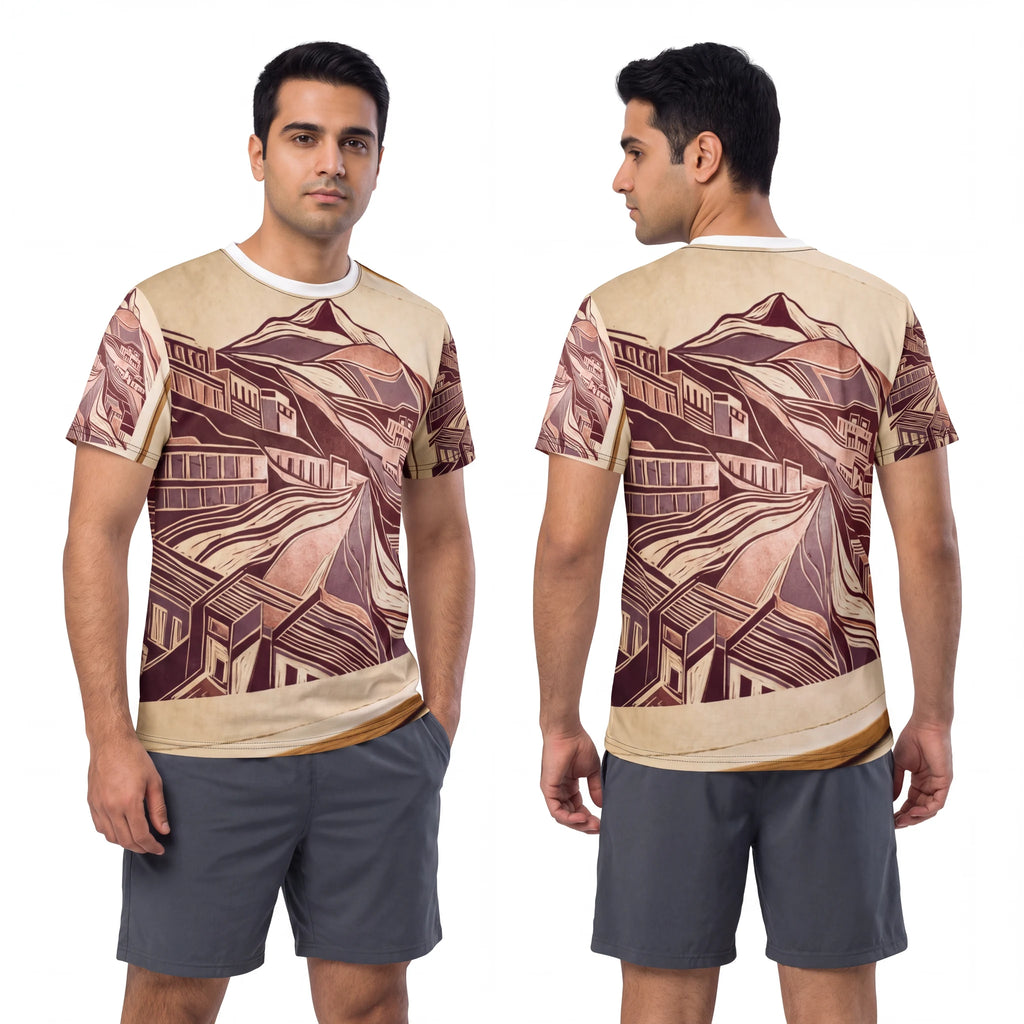 Men's Mountain Village Cut and Sew Tee