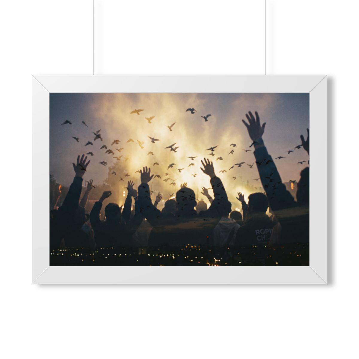 Framed Horizontal Poster - Euphoric Solstice Silhouette Art...