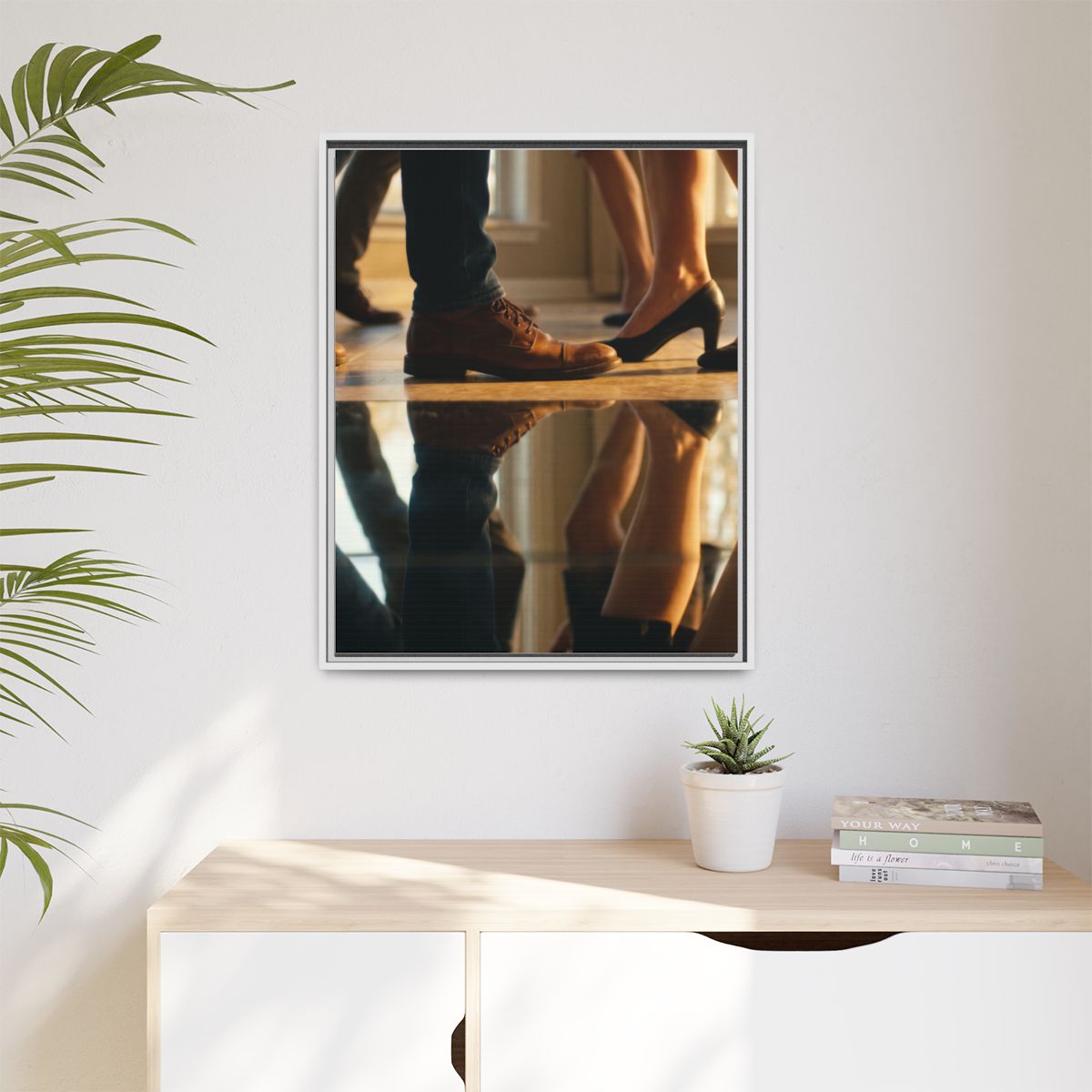 Matte Canvas, Framed - Golden Hour Reflections Cinematic Art...