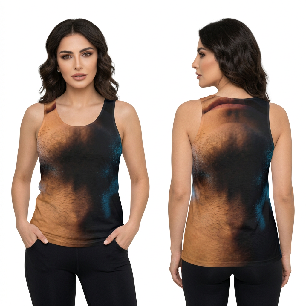 Unisex Tank Top - Neon Horizon Portrait | Echovira Gallery