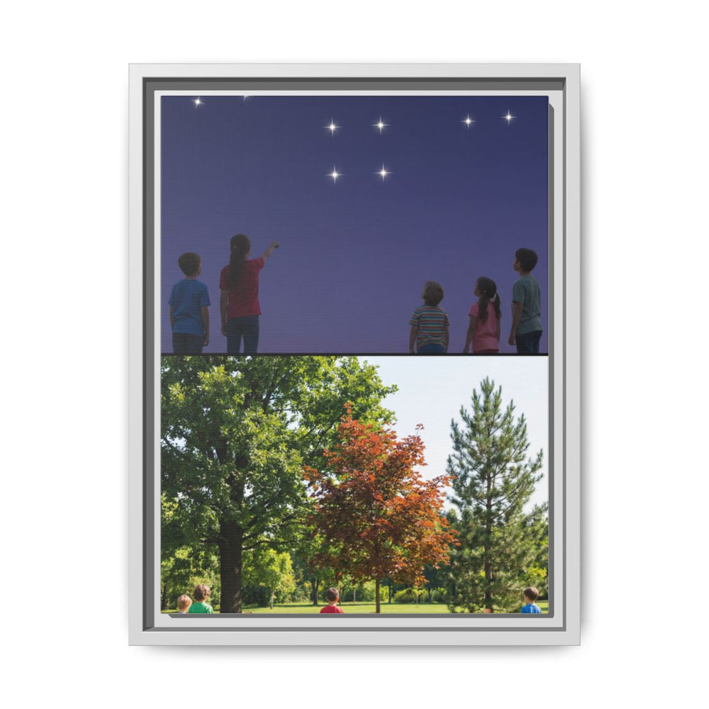 Framed Matte Canvas - Discovery — White / 1.25"