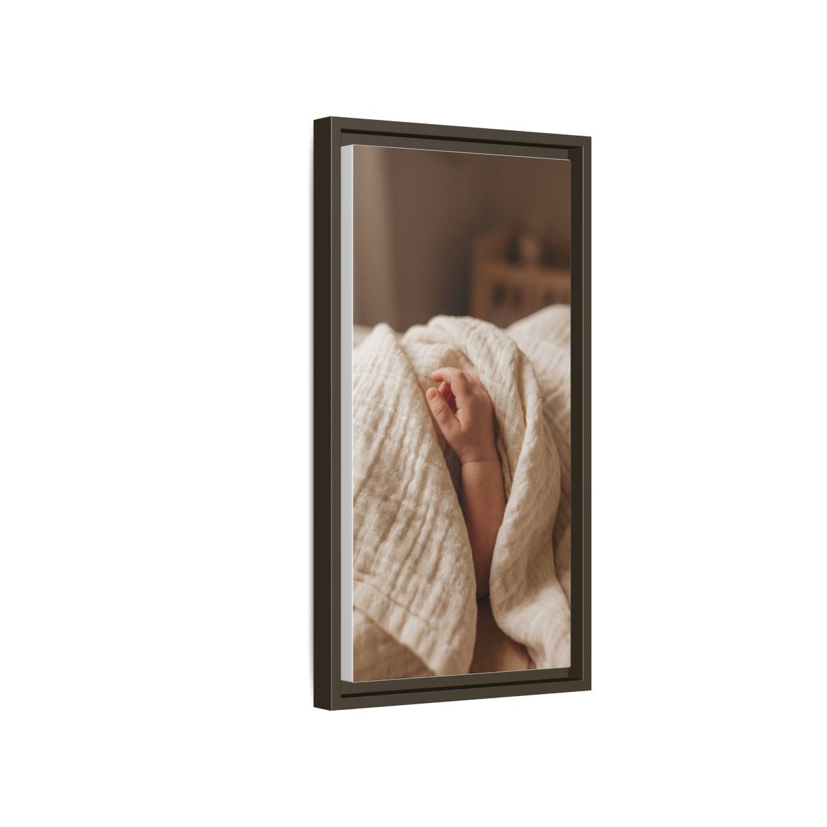 Framed Matte Canvas - Neutral Nursery — Espresso / 1.25"