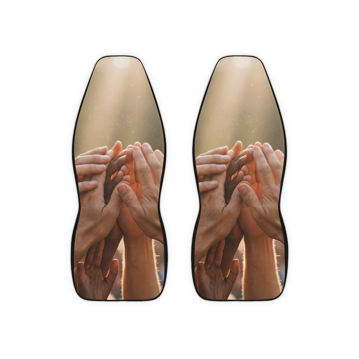 Polyester Car Seat Covers - Golden Rays of Unity Wall Art |...