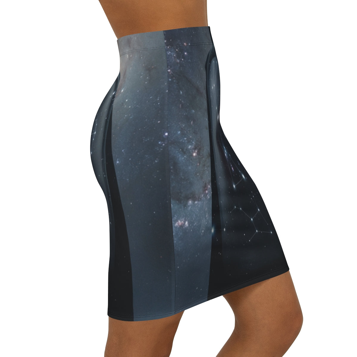 Orion Constellation Mid-Waist Pencil Skirt