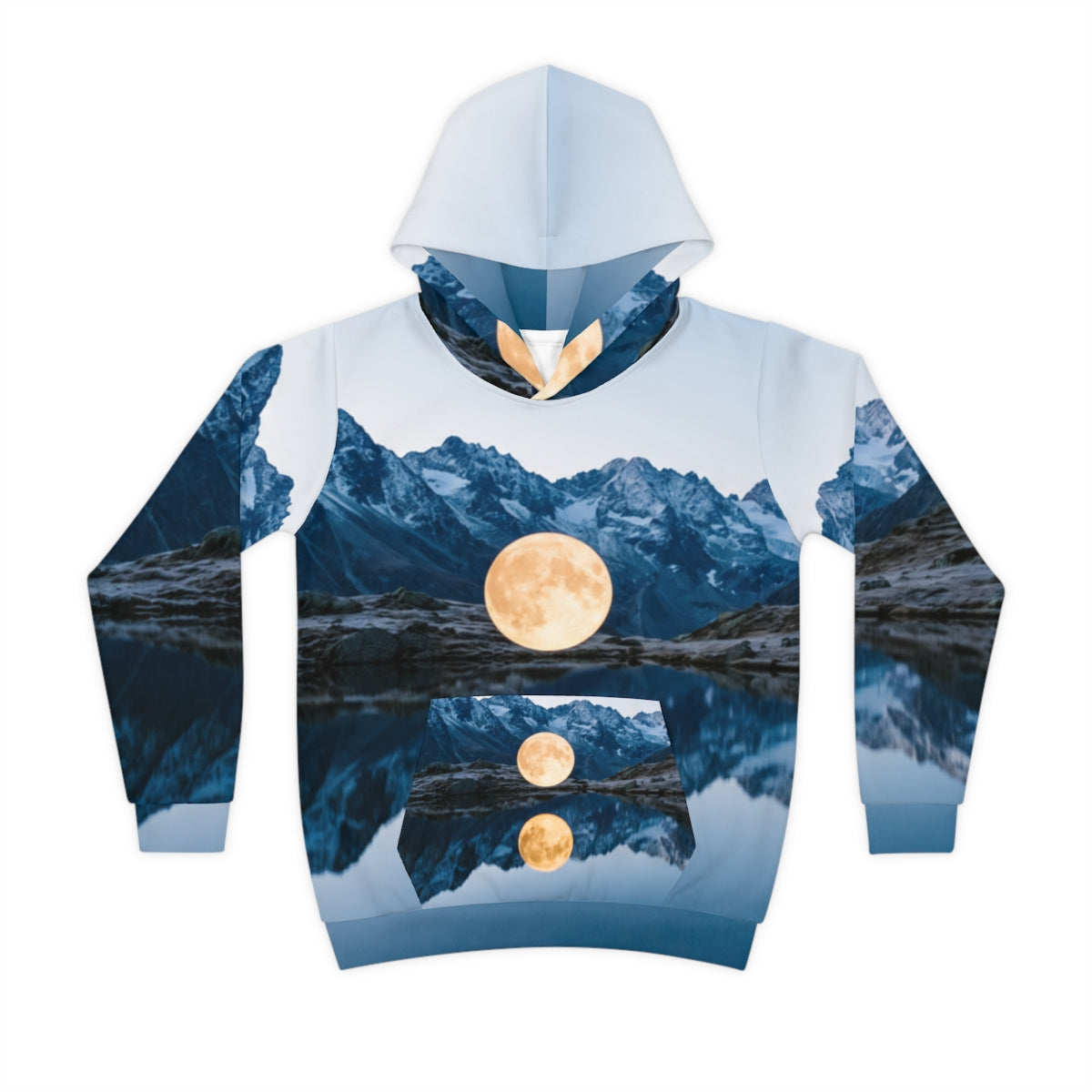 Children's Alpine Moon Landscape Hoodie