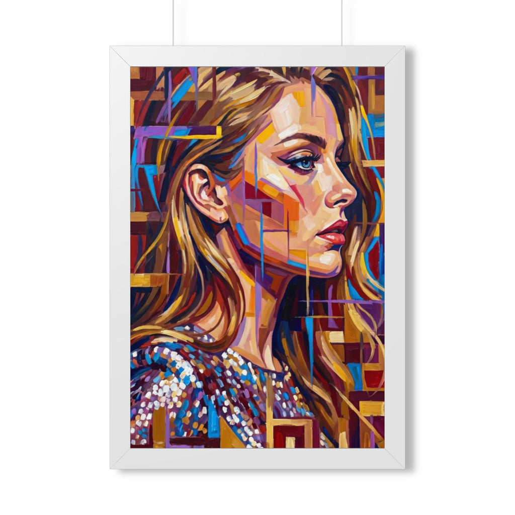 Framed Vertical Poster - Shattered Elegance (11×14, 12×16......