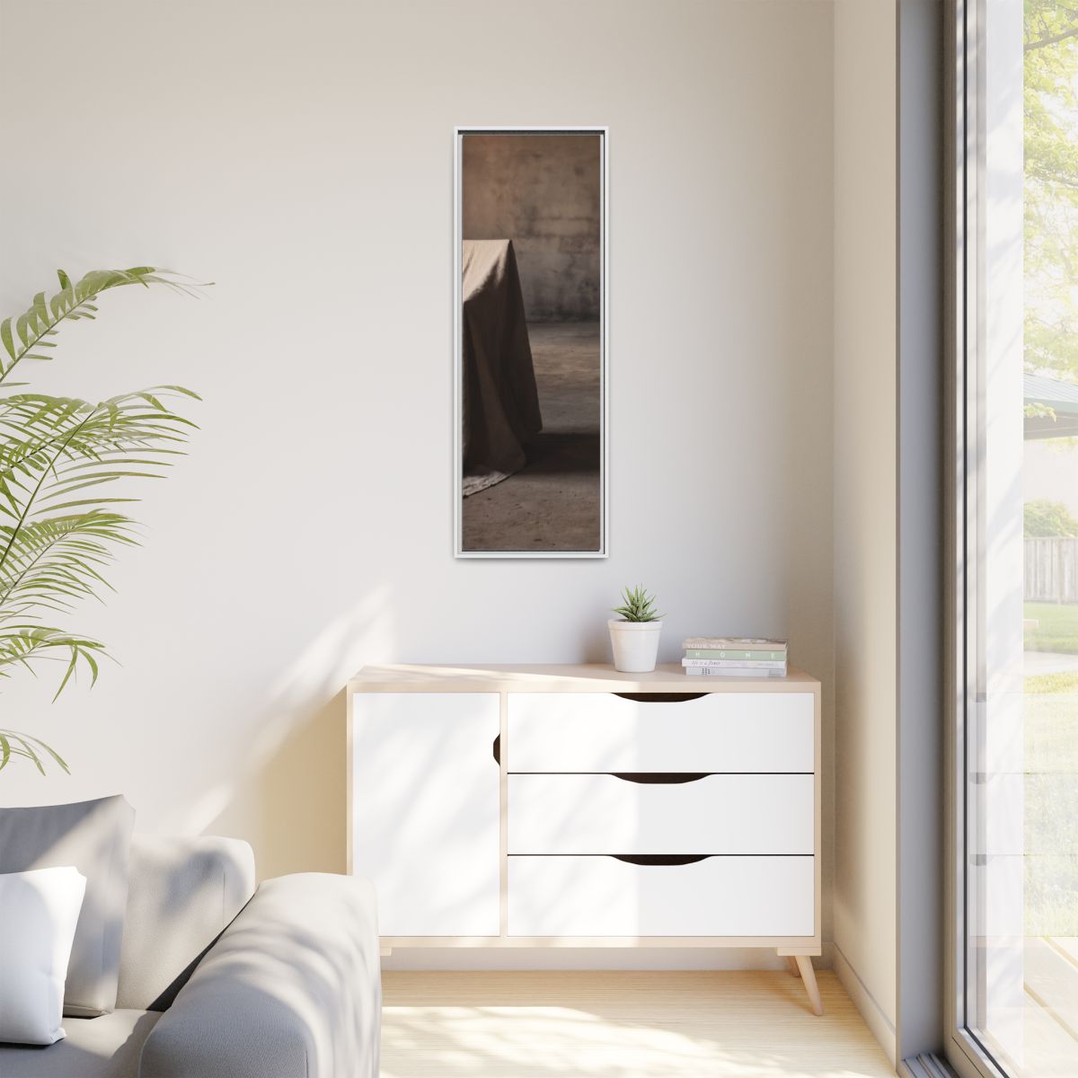 Matte Canvas, Framed - Draped Silence Still Life Art... |...