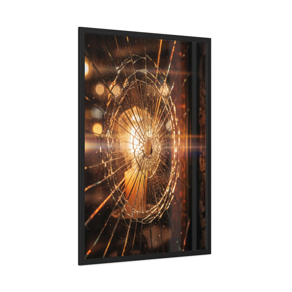 Framed Poster - Moody Fractured Glass — Portrait