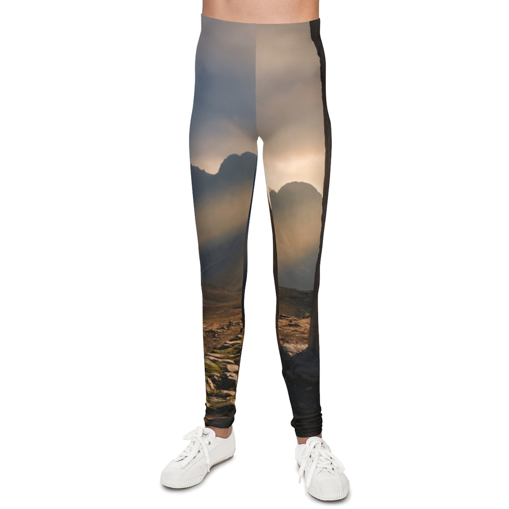 Youth Leggings - Ancient Mountains