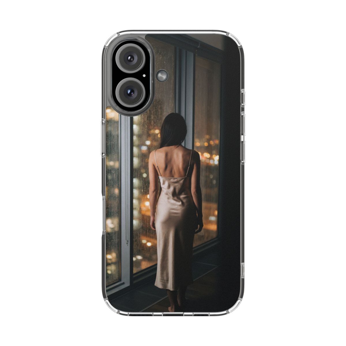 Clear Impact-Resistant Cases - Clear Phone Case - Rainy Mood...