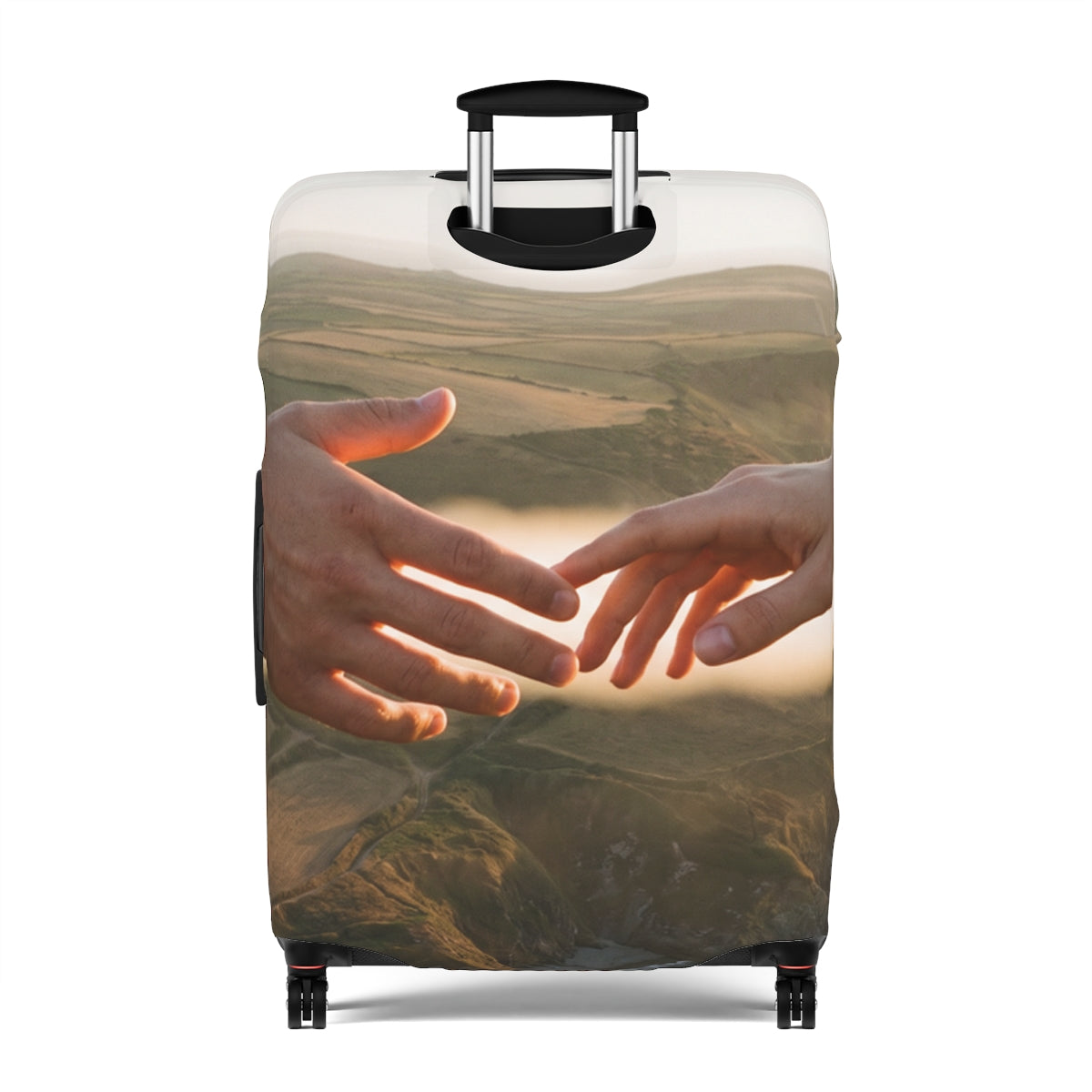 Luggage Cover - The Infinite Touch | Ethereal Coastal Art |...