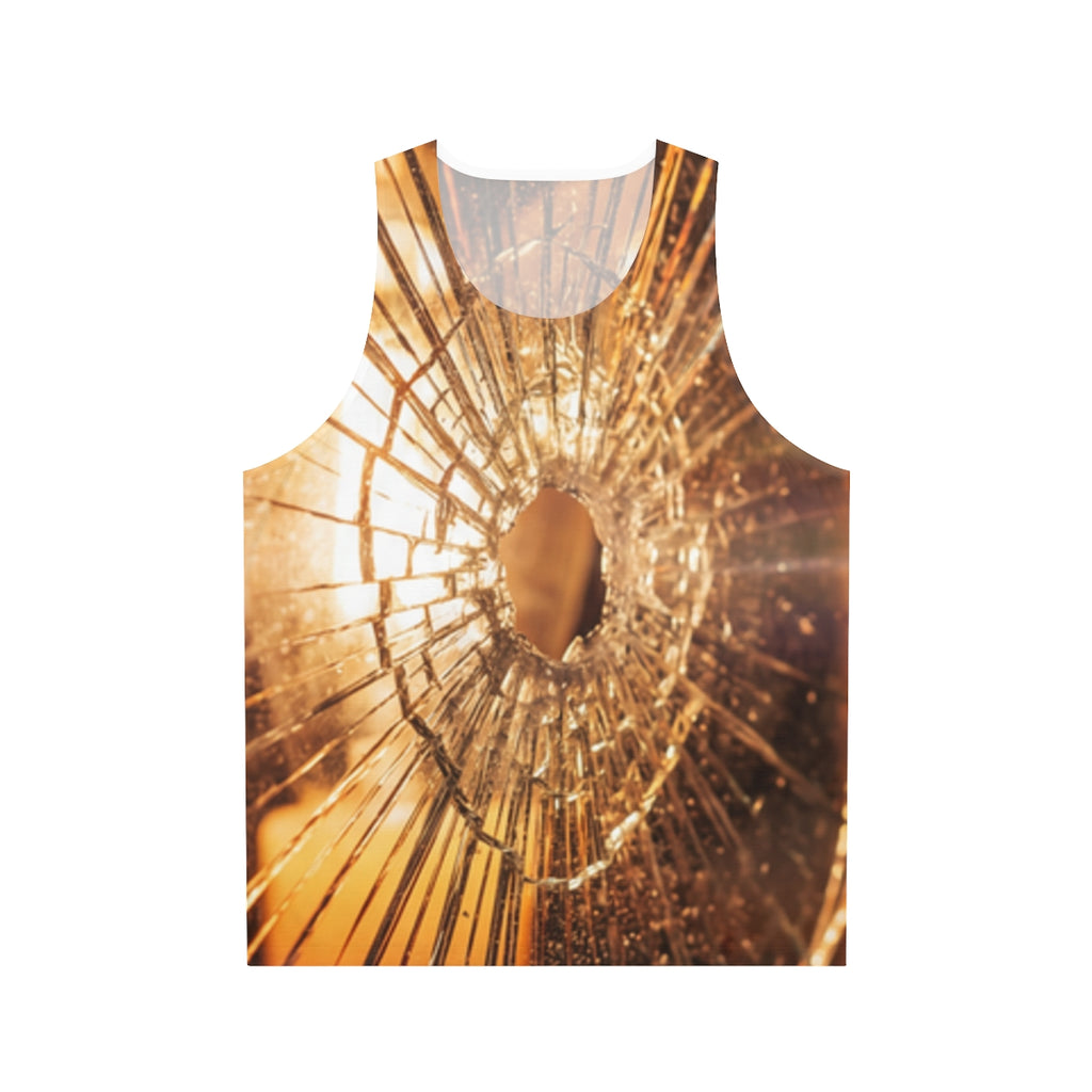 Unisex Tank Top - Shattered Amber Light Wall Art | Echovira...