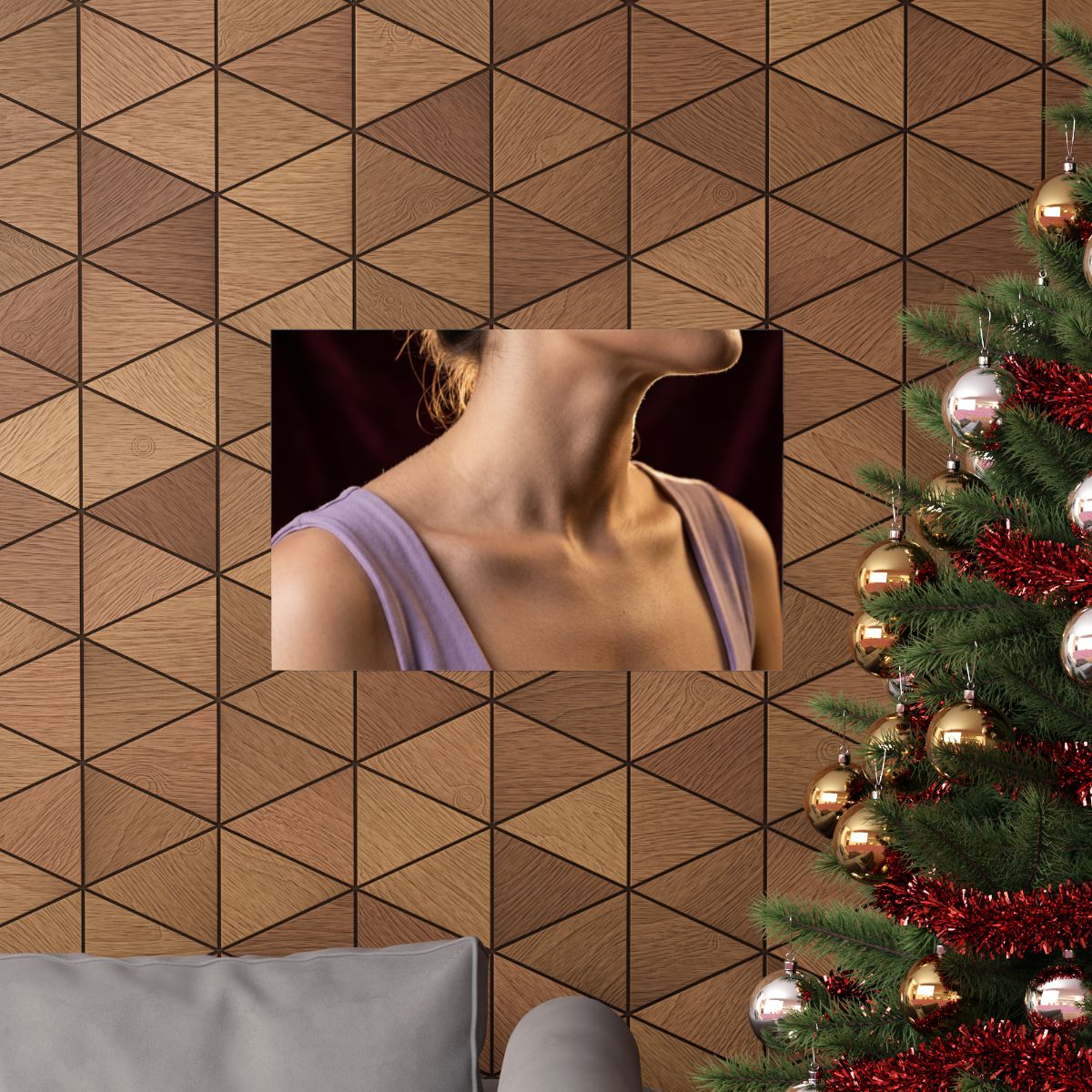 Matte Horizontal Posters - Golden Contour Minimalist... |...