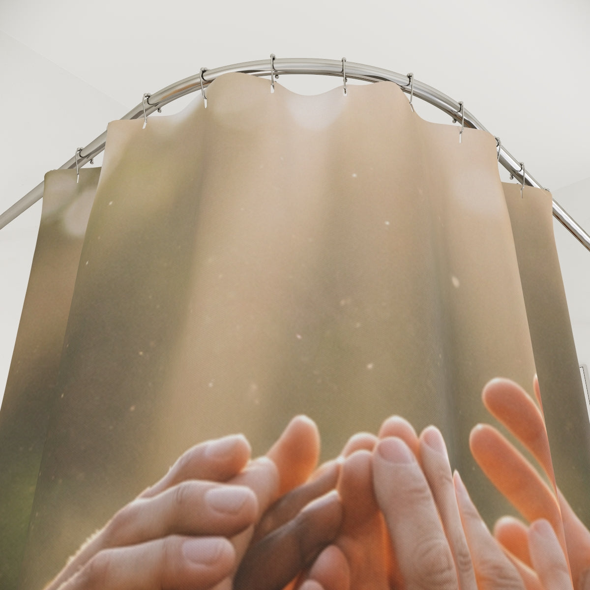 Shower Curtains - Golden Rays of Unity Wall Art | Echovira...