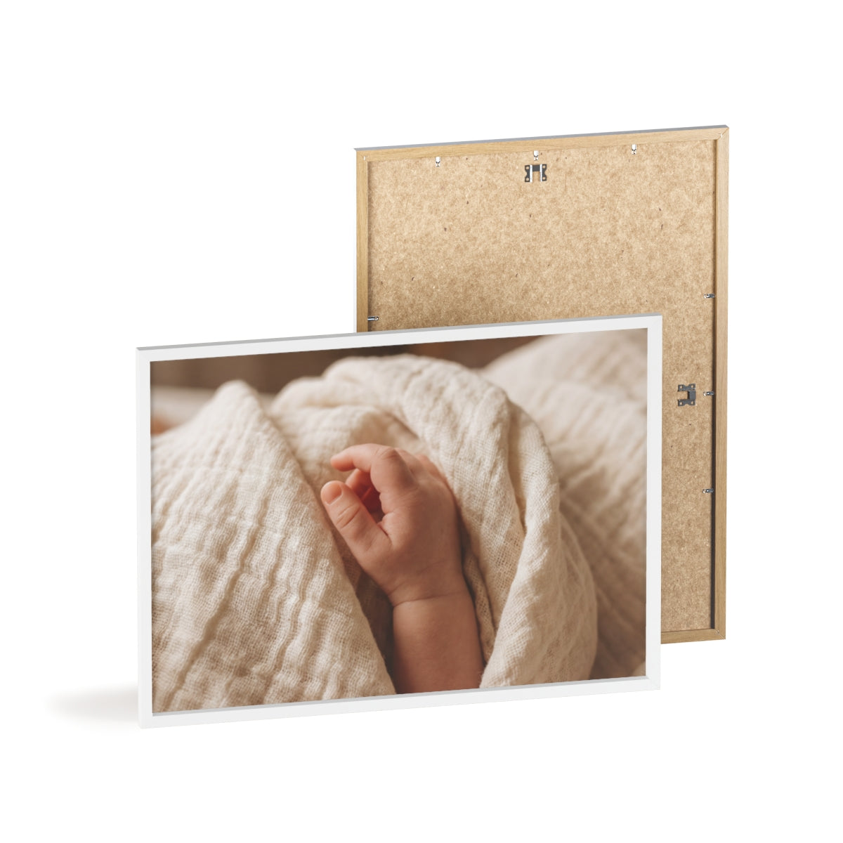 Posters with Wooden Frame - Soft Neutral Art