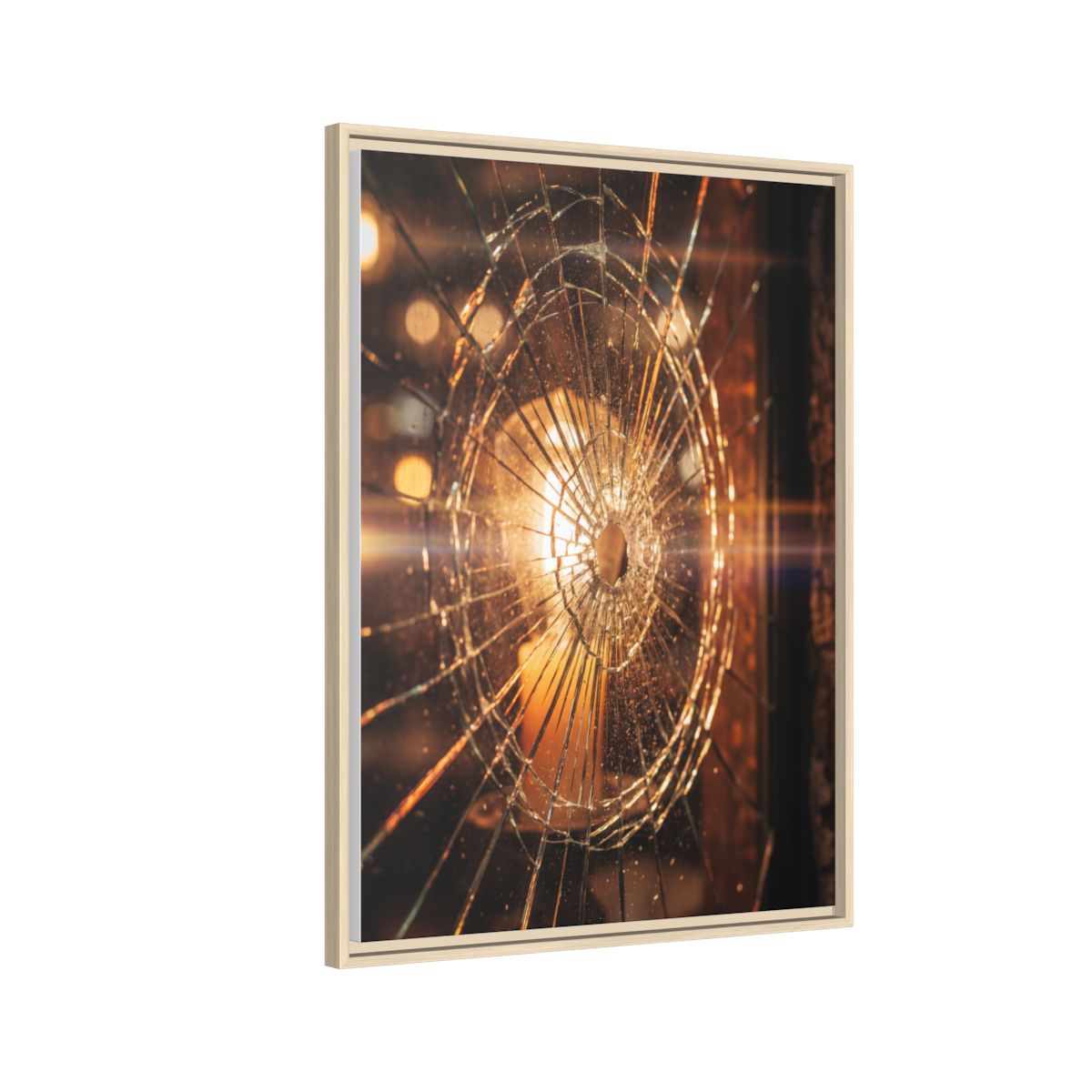 Framed Matte Canvas - Shattered Glass