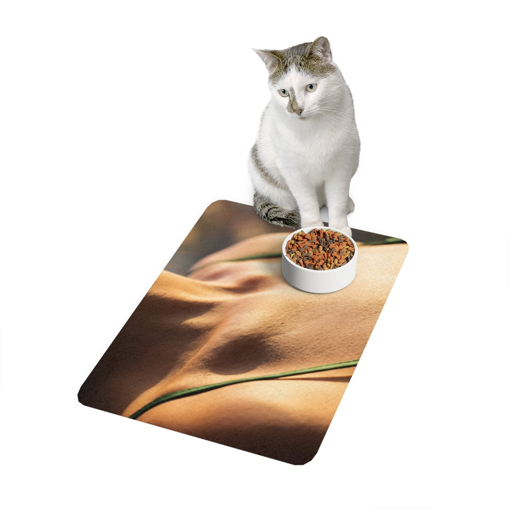 Golden Hour Pet Food Mat - Emerald Sunset Feeder Mat |...