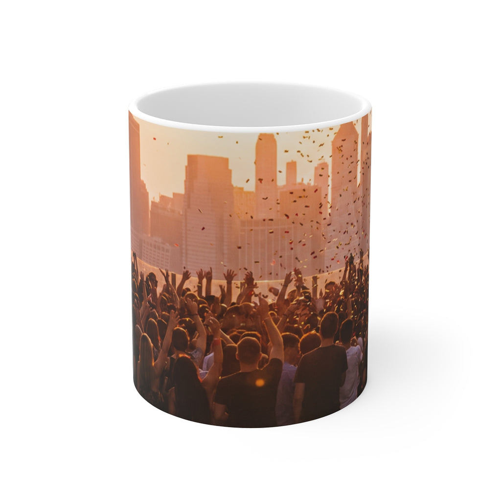 11oz White Mug - City Lights Festival | Echovira Gallery
