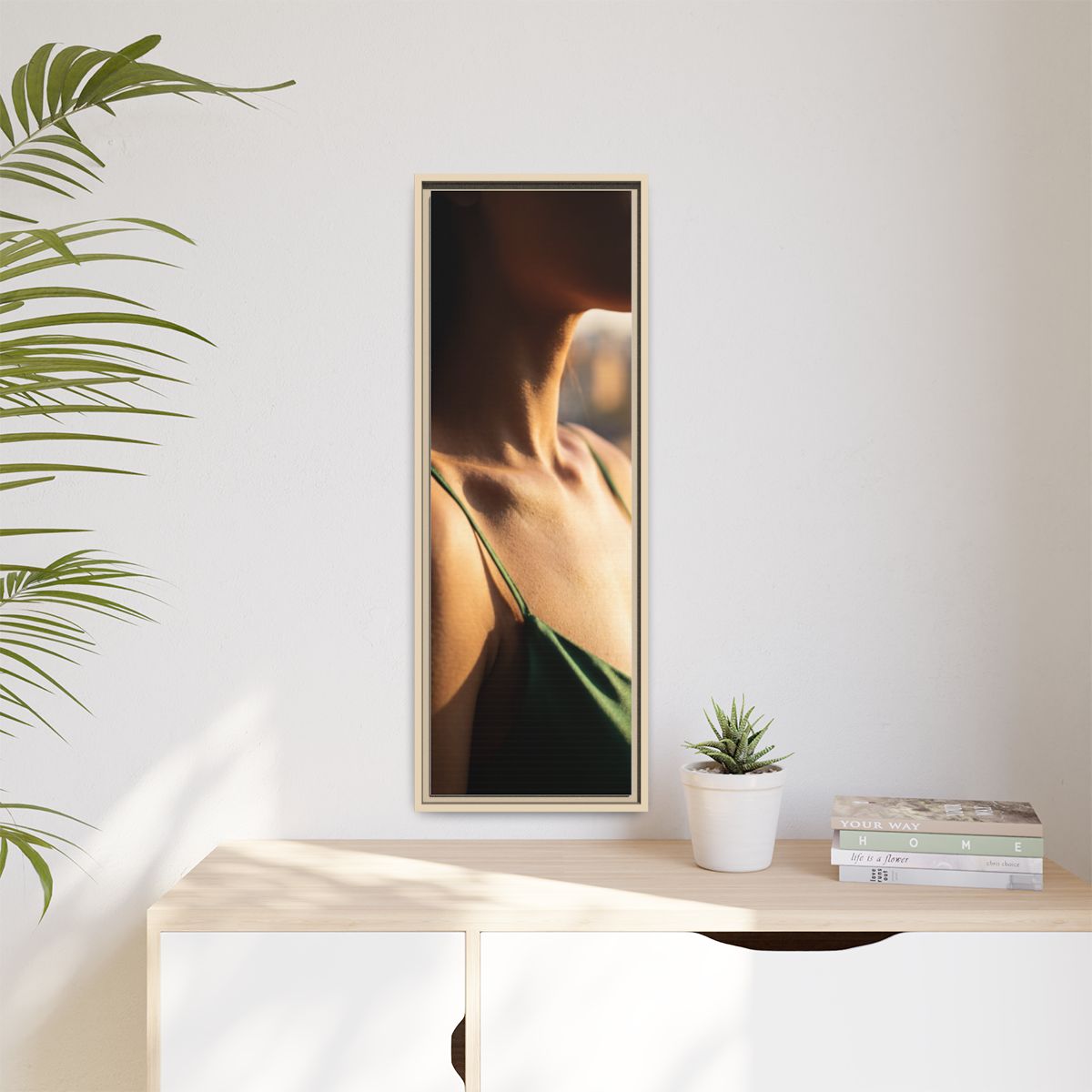 Golden Hour Matte Canvas - Framed Sunset Wall Art — Natural...