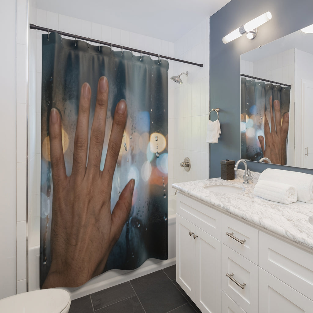 Rainy City Window Shower Curtain