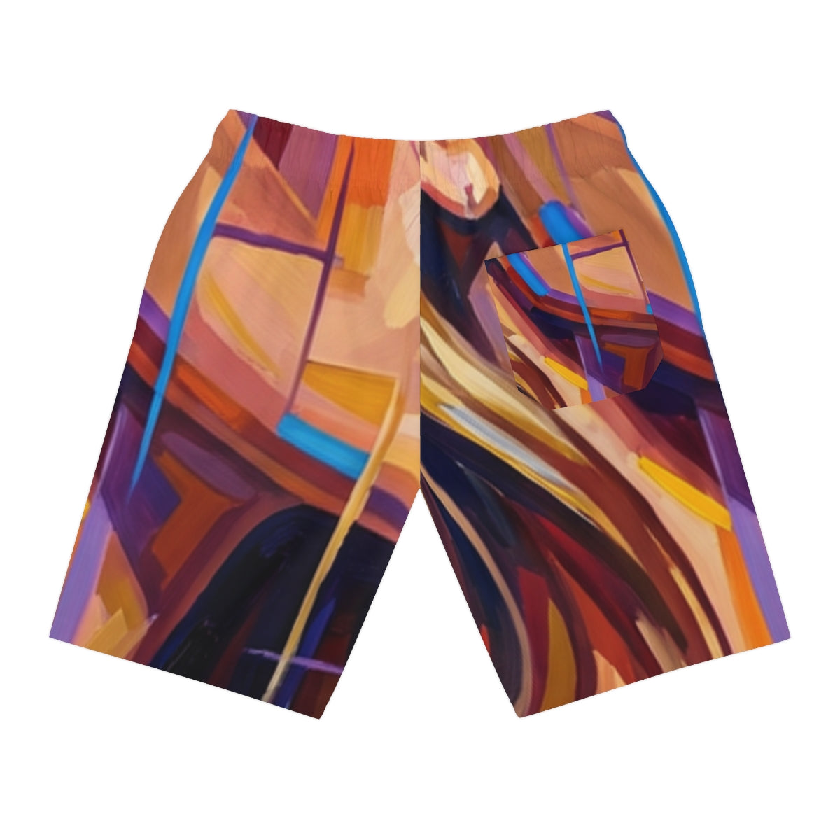 Men's Athletic Long Shorts - Shattered Elegance | Echovira...