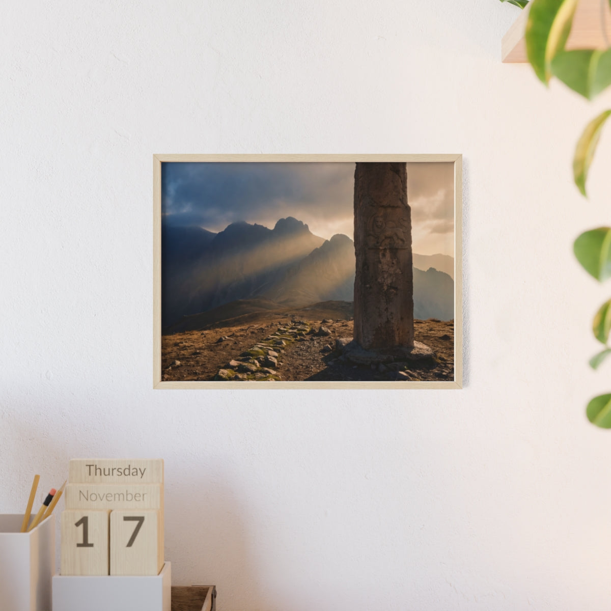 Wooden Frame Poster - Majestic Peak
