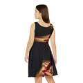 Vestido skater para mujer Crimson Corridor Art