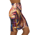 Women's Mid-Waist Pencil Skirt - Shattered Elegance |...