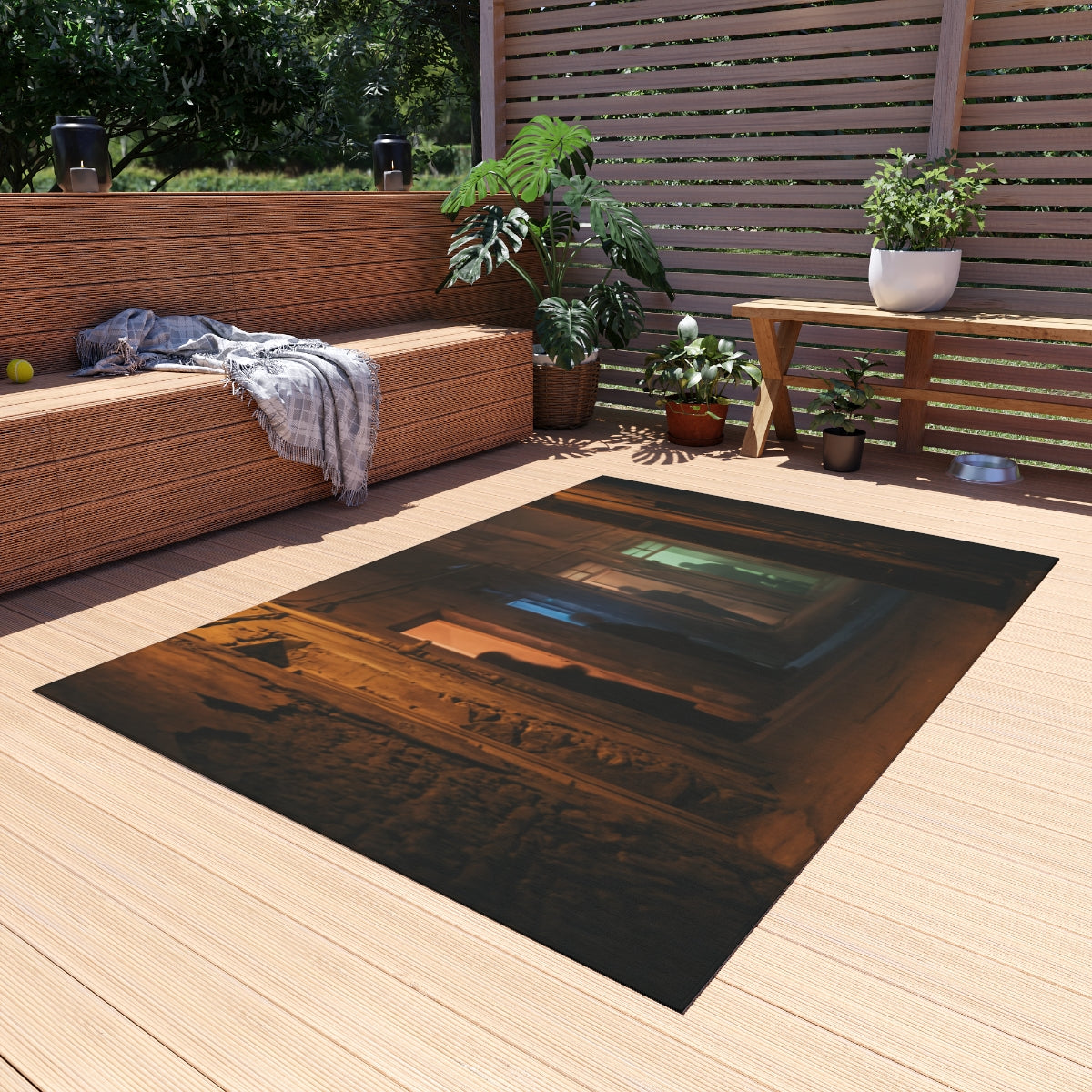 Outdoor Rug - Midnight Echoes Patio Accent | Echovira...