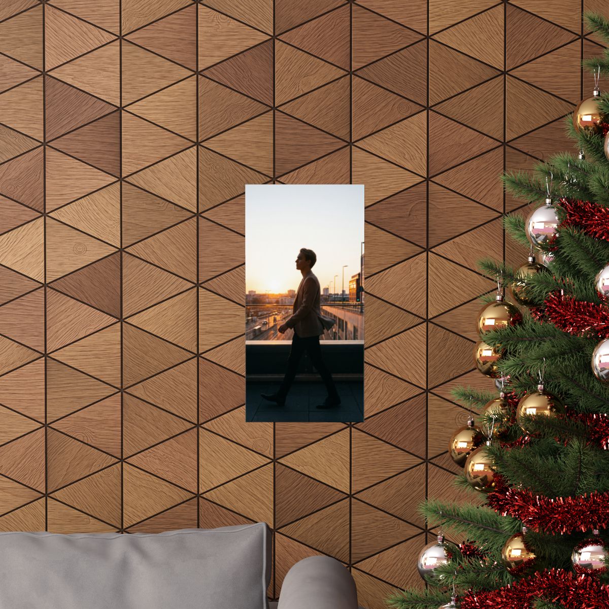 Matte Vertical Poster - Golden Hour Walk (8×10 & 36×54) |...