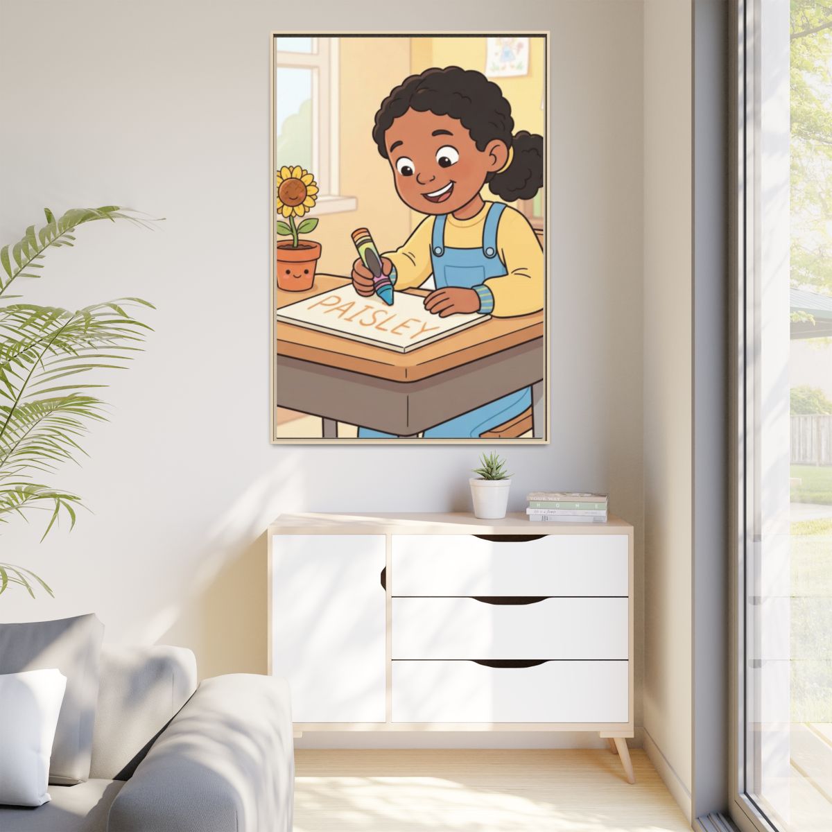 Matte Canvas Framed - Paisley Classroom Joy — Natural /... |...