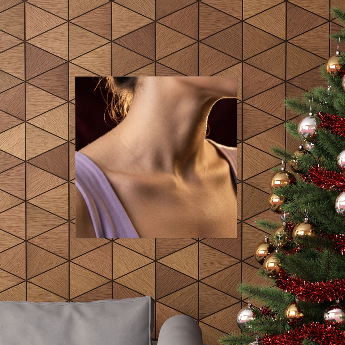 Matte Horizontal Posters - Golden Contour Minimalist... |...