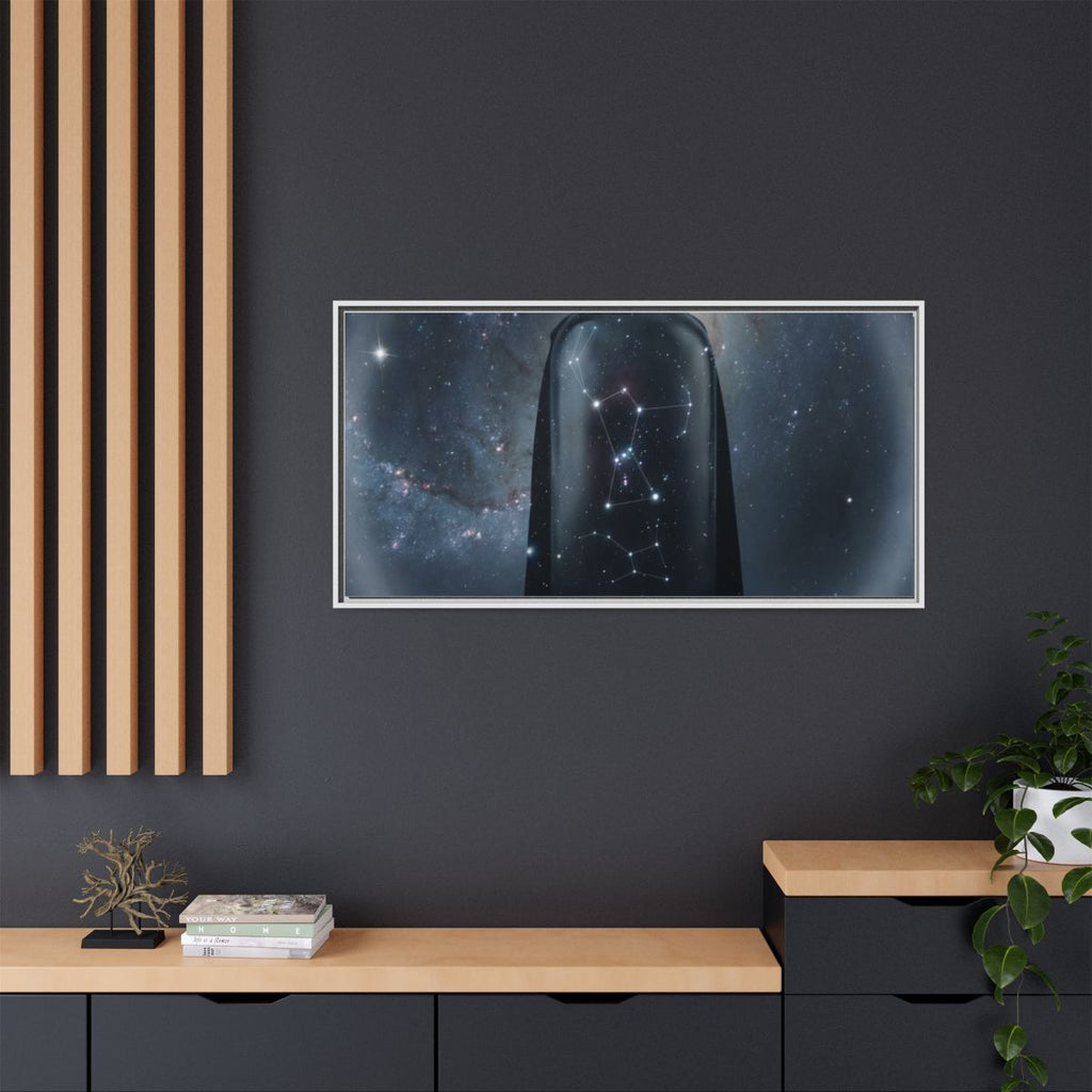 Framed Matte Canvas - Cosmic Sentinel — White / 1.25" (10×8...