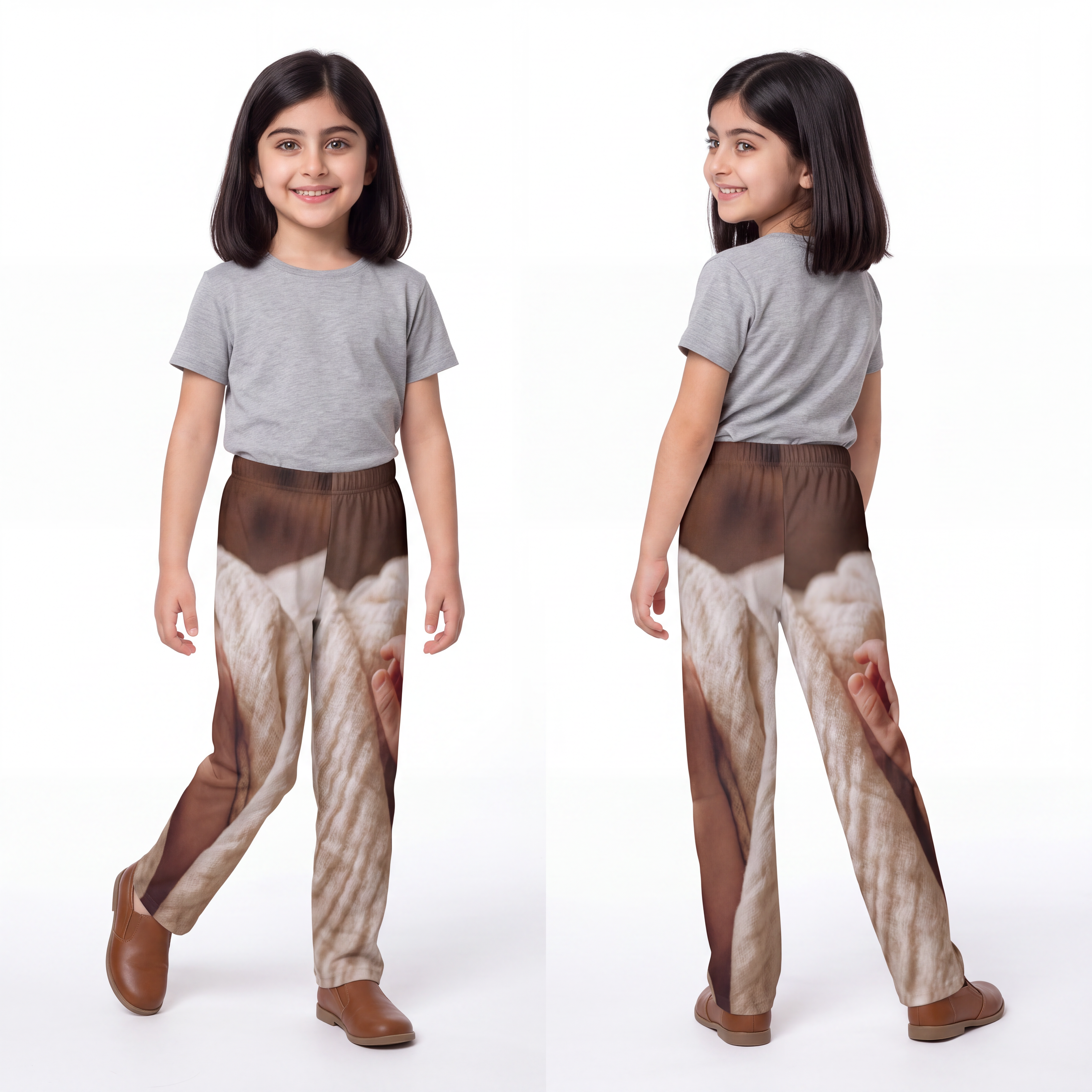 Kids Lounge Pants - Little Wonders Baby Hand - Warm Neutral...