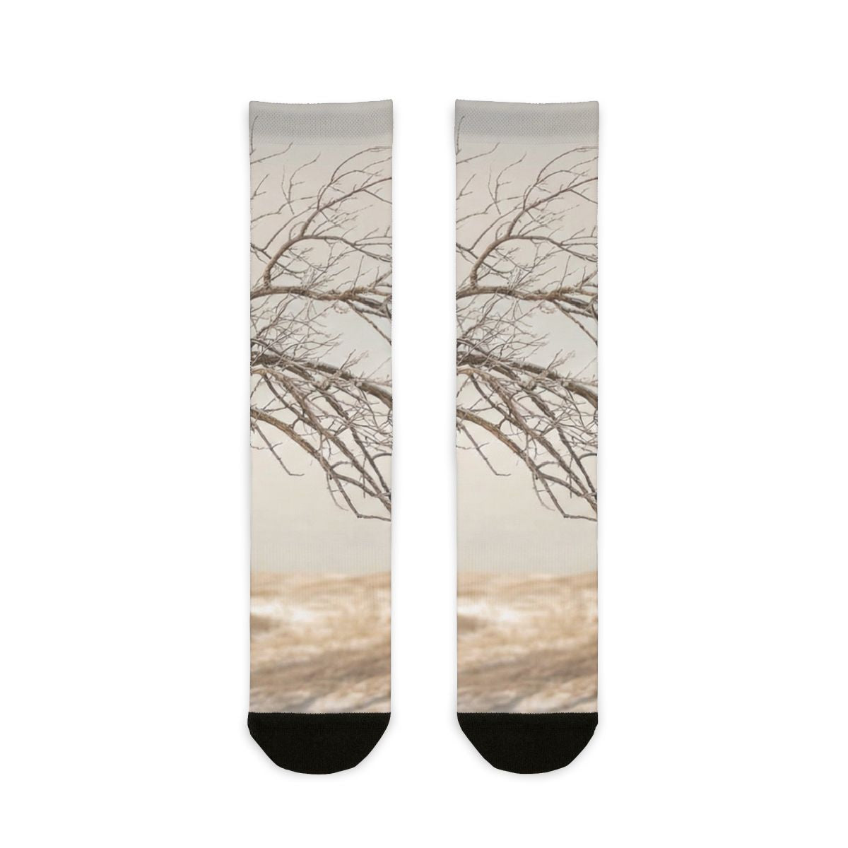 Sublimation Crew Socks - Winter Branch Solitude Landscape |...