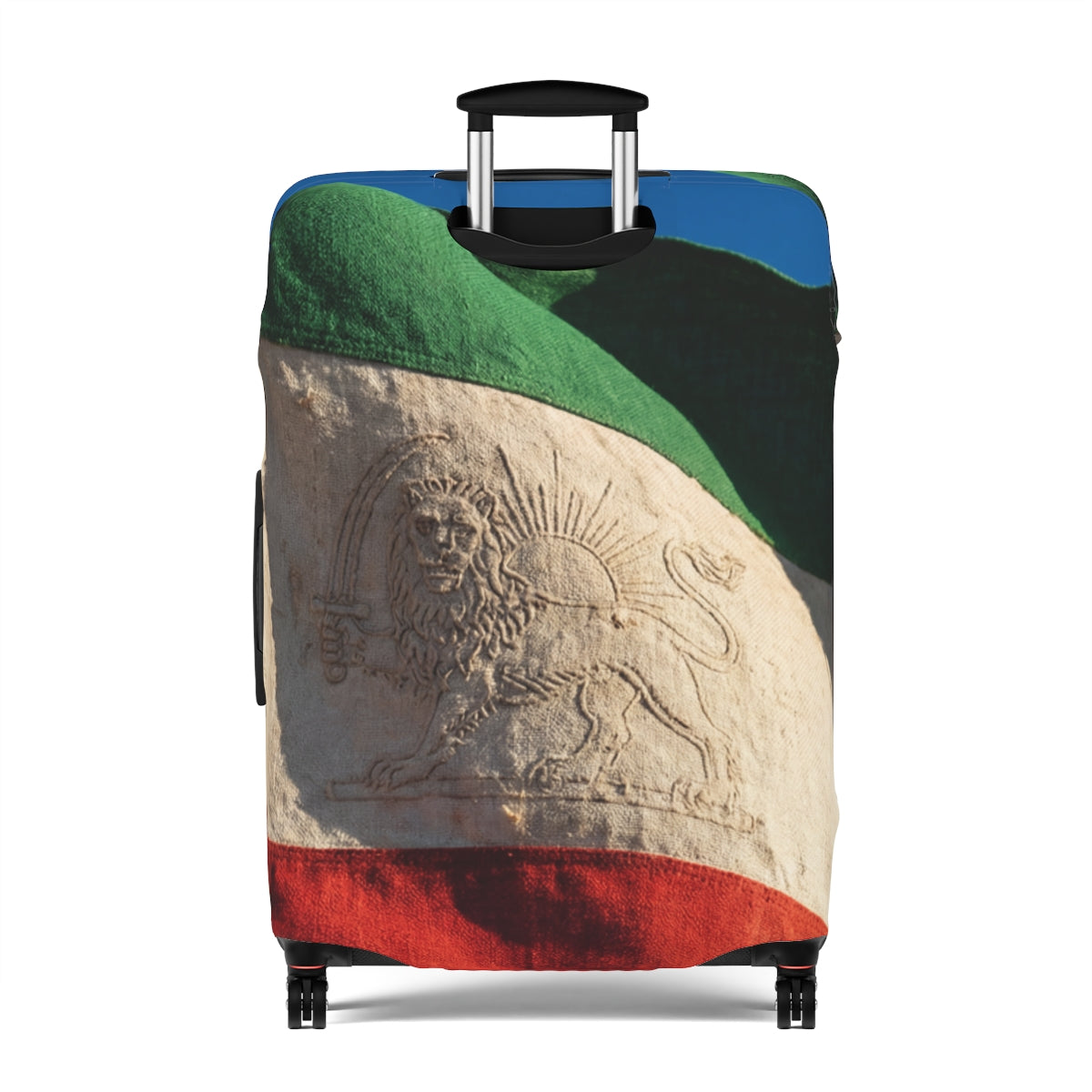 Luggage Cover - Vintage Persian Lion and Sun Flag Art |...