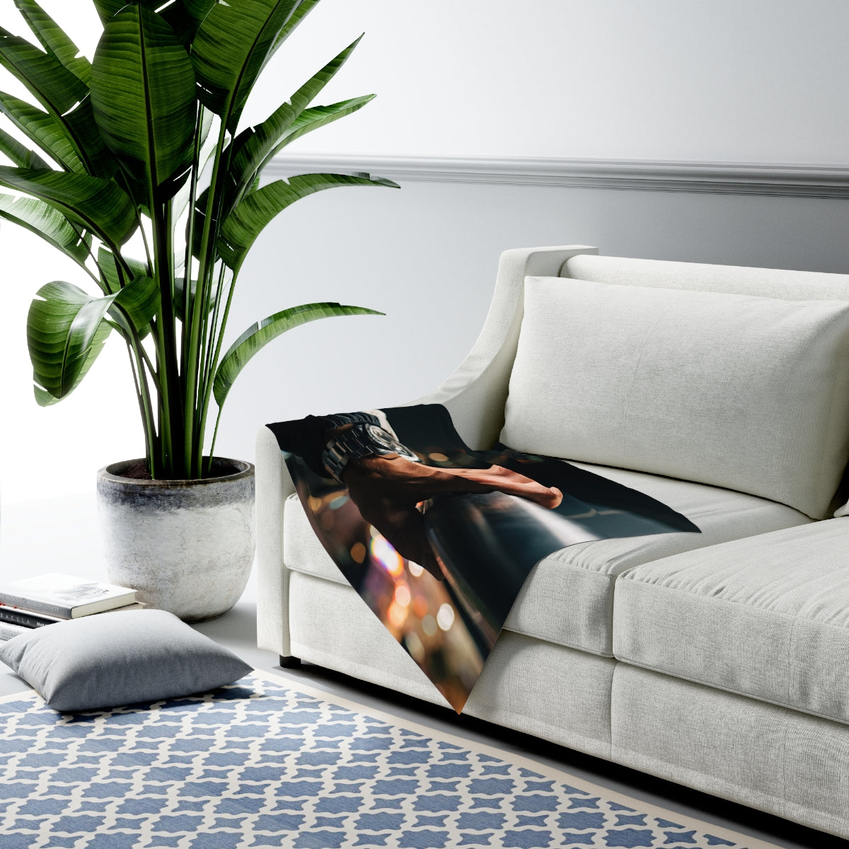 Midnight City Skyline Baby Swaddle Blanket
