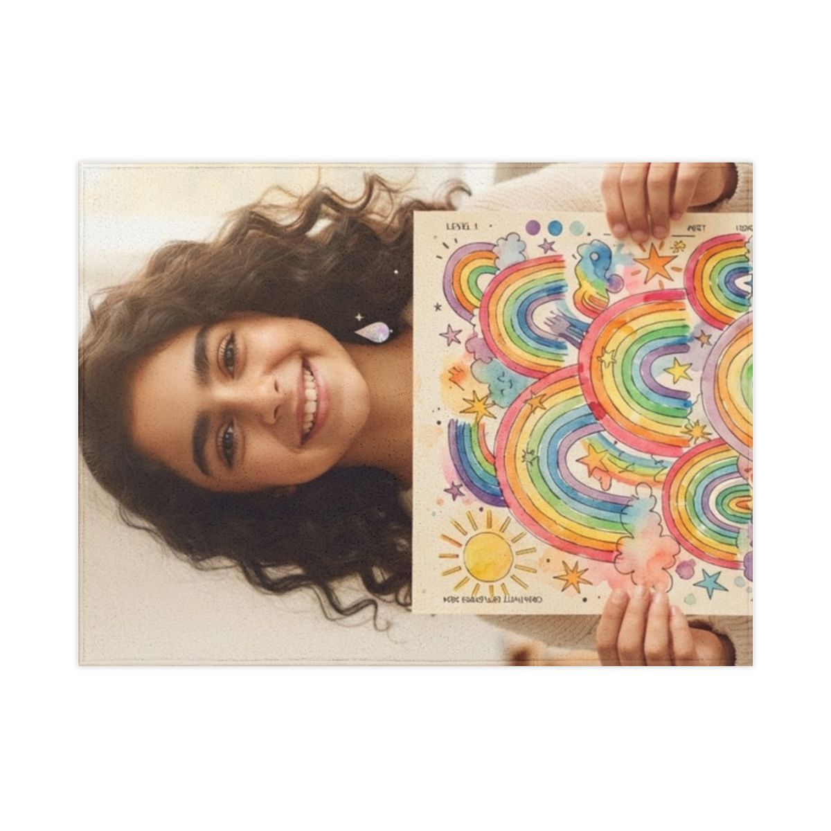 Toddler Blanket - Rainbow Whimsy Nap Throw | Echovira...