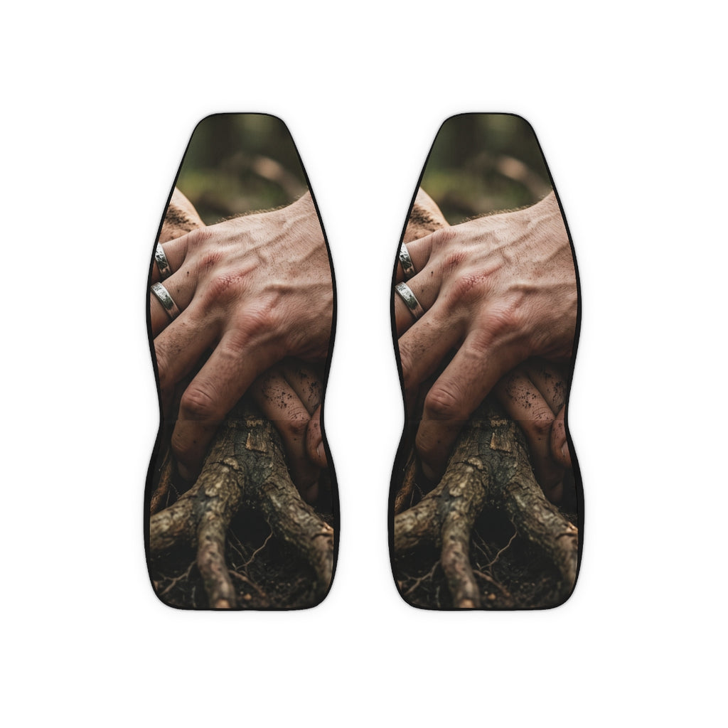 Car Seat Covers with Forest Roots and Hands