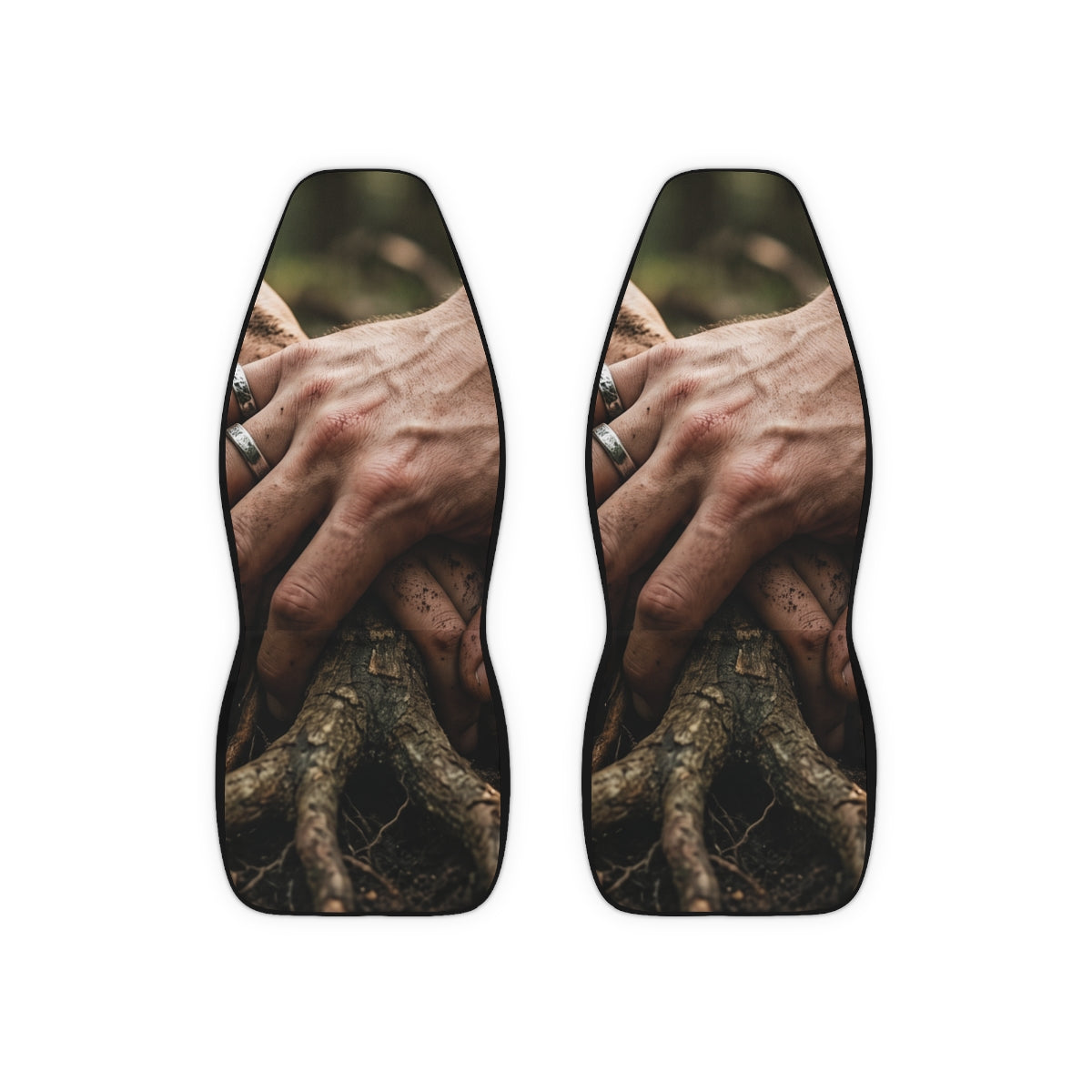 Car Seat Covers with Forest Roots and Hands