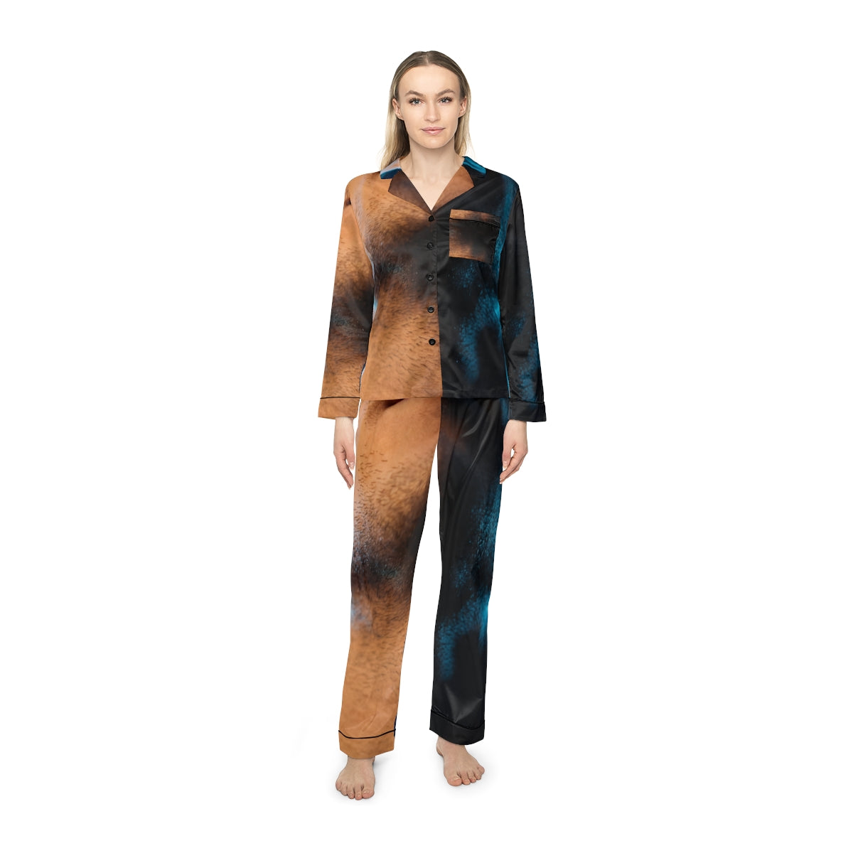 Women's Satin Pajamas - Midnight Glow