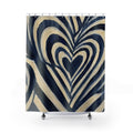 Shower Curtain - Hypnotic Heart Waves | Echovira Gallery
