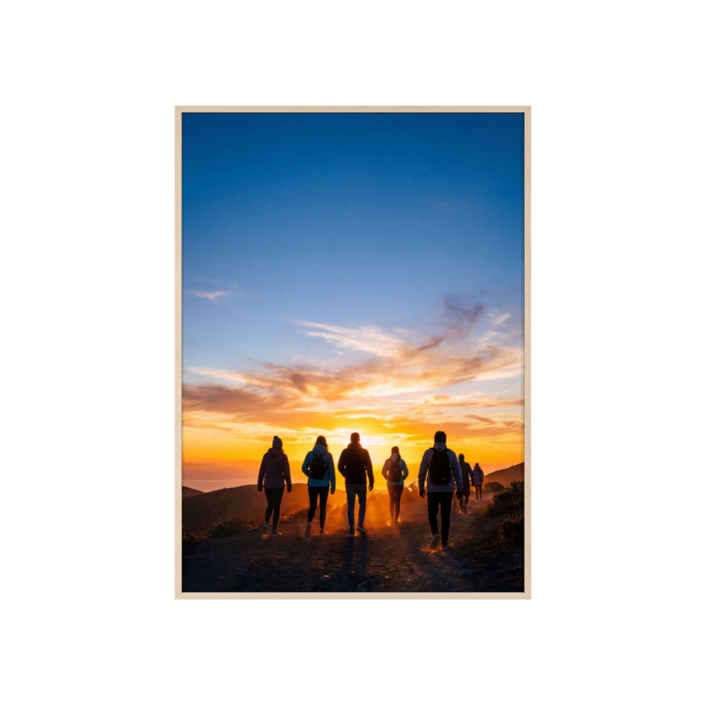 Posters with Wooden Frame - Sunrise Journey
