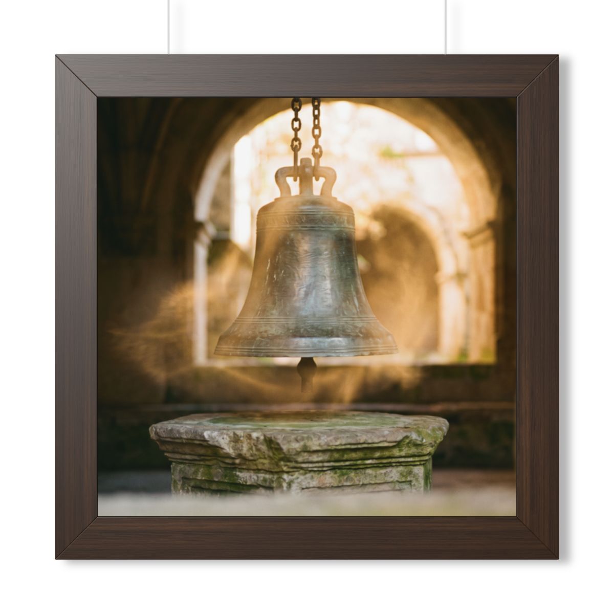 Framed Horizontal Poster - Cloister Bell — Walnut (14×11......
